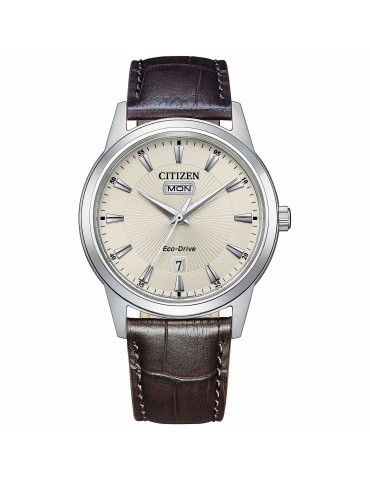 Orologio Citizen - Classic Eco-Drive - Datario -40mm Avorio- AW010019A