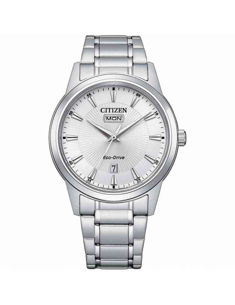 Citizen Men's Watch Classic Eco-Drive Time and Date 40mm Silver