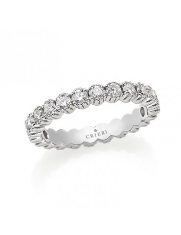 Crieri Veretta Ring - Musa in White Gold with Diamonds - 0