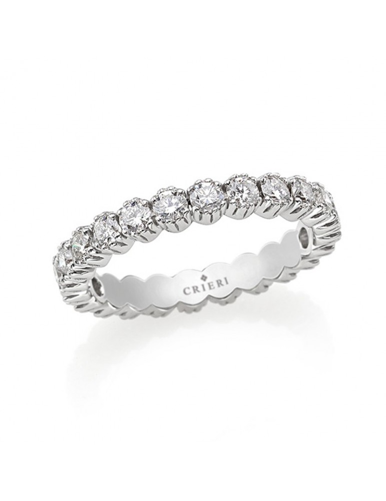 Crieri Veretta Ring - Musa in White Gold with Diamonds - 0