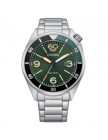 Orologio Citizen - Seaplane Eco-Drive - Datario -44mm Verde- AW171888X