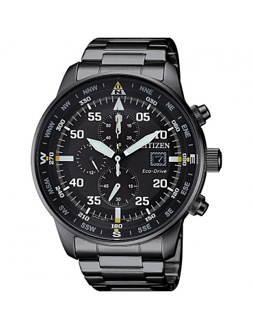 Citizen Men's Watch - Of Collection Aviator Chrono Eco-Drive 44mm Black - 0