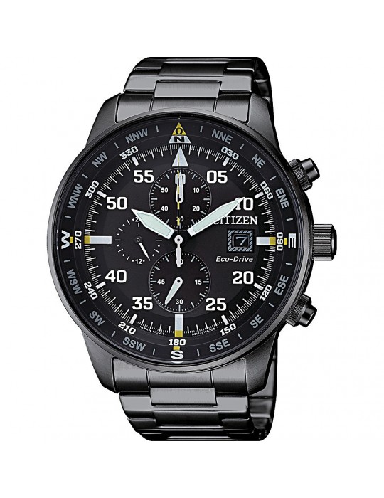 Citizen Men's Watch - Of Collection Aviator Chrono Eco-Drive 44mm Black - 0