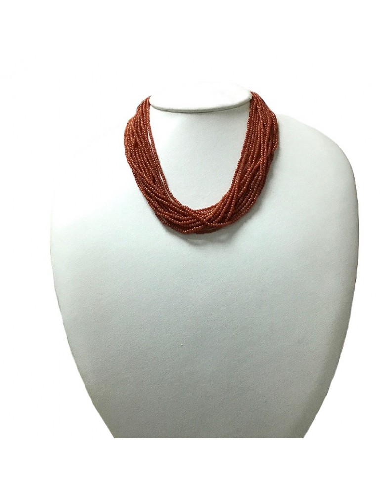 Collana Silvia Kelly Donna - in Oro con Corallo Mediterraneo - 0