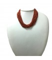 Silvia Kelly Woman's Necklace - in Gold with Mediterranean Coral - 0
