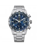 Citizen Men's Watch - Aviator Eco-Drive Chronograph 43mm Blue Yellow - 0
