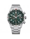 Citizen Men's Watch - Aviator Eco-Drive Chronograph 43mm Green Red - 0