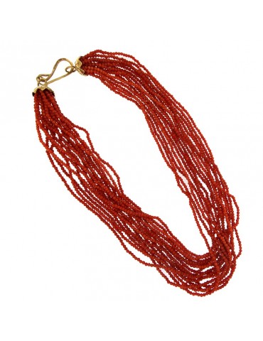 Collana Silvia Kelly Donna - in Oro con Corallo Mediterraneo - 0 2