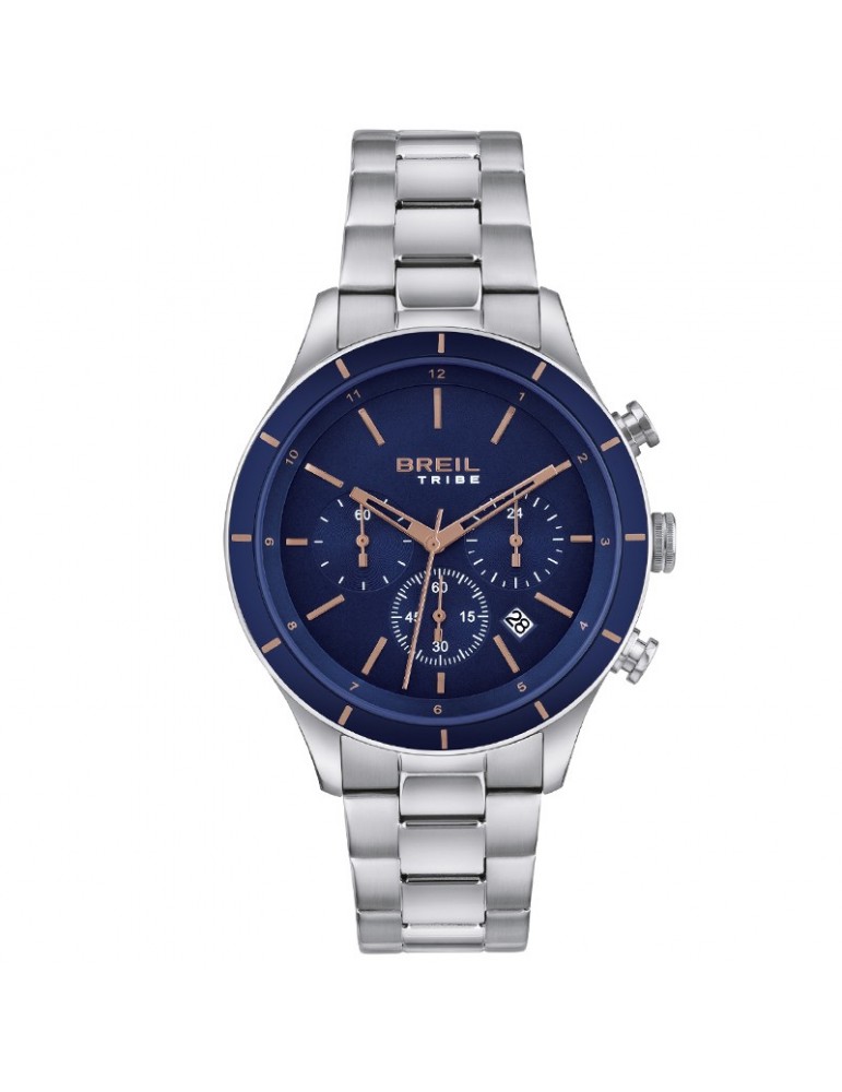 Orologio Breil Uomo - Dude - Cronografo 42mm Blu Rose Gold - EW0552
