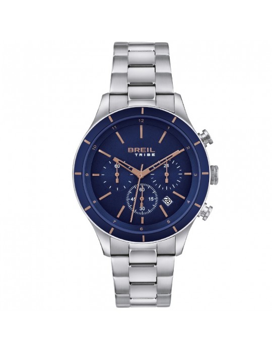 Orologio Breil Uomo - Dude - Cronografo 42mm Blu Rose Gold - EW0552