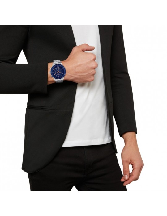 Orologio Breil Uomo - Dude - Cronografo 42mm Blu Rose Gold - EW0552
