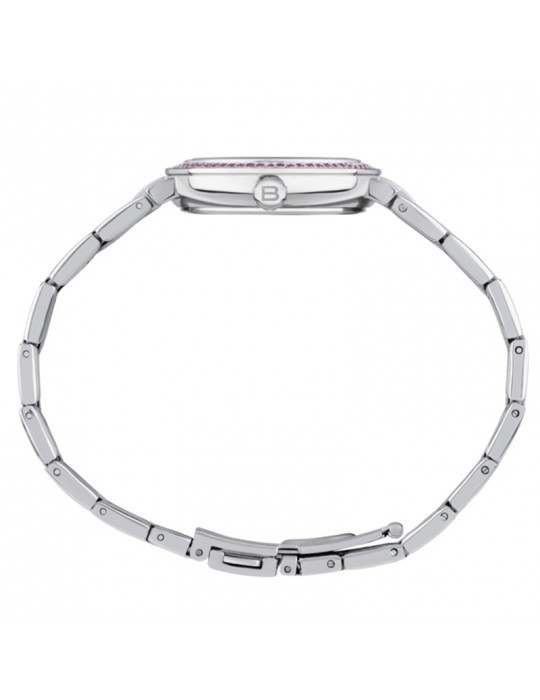 Breil Woman's Watch - Dance Floor 32mm Only Time Silver with Fuchsia Crystals - 0