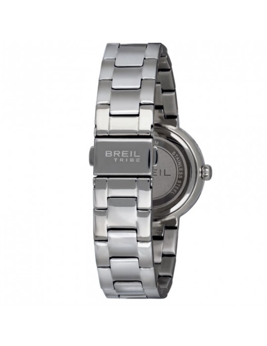 Breil Woman's Watch - Dance Floor 32mm Only Time Silver with Fuchsia Crystals - 0