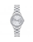 Breil Woman's Watch - Shimmery 32mm Silver Time and Date with White Crystals - 0