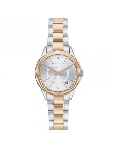 Breil Woman's Watch - Shimmery 32mm Time and Date Rose Gold Silver - 0