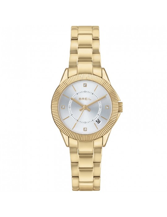 Breil Woman's Watch - Shimmery 32mm Time and Date Gold Silver - 0