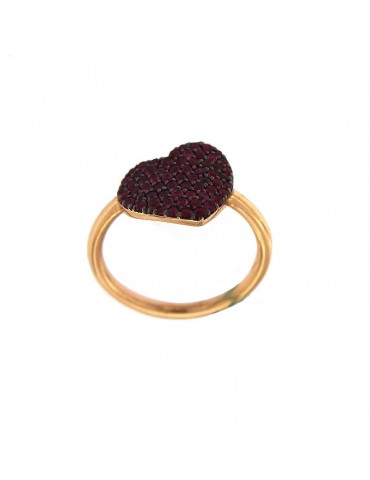 Buonocore Heart Ring with Rubies for Woman - 0