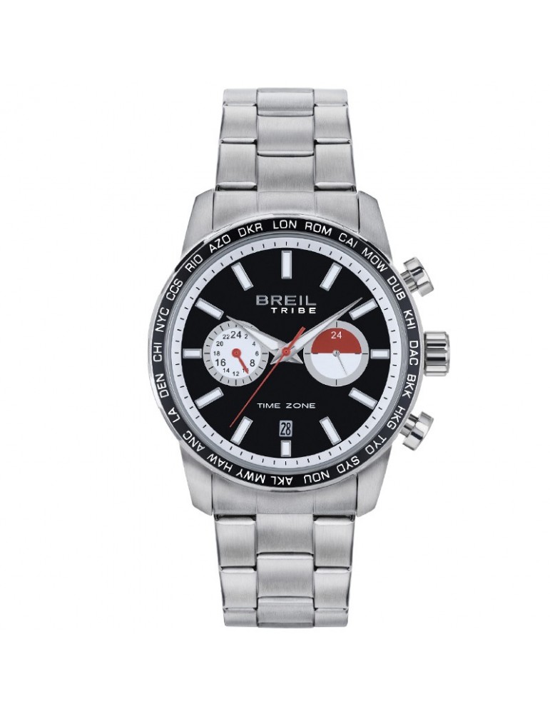 Orologio Breil Uomo - Zone - Dual Time 42mm Nero - EW0564