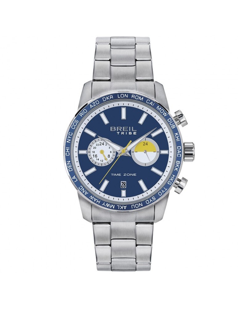 Breil Man's Watch - Zone Dual Time 42mm Blue - 0