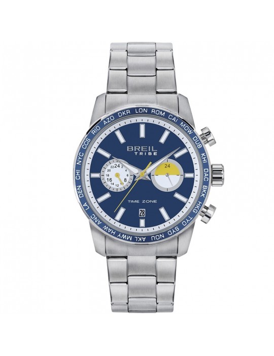 Breil Man's Watch - Zone Dual Time 42mm Blue - 0