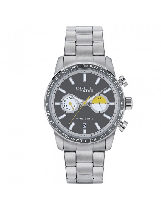 Breil Men's Watch - Zone Dual Time 42mm Gray - 0