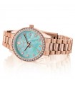 Hoops Watch Woman - Super Luxury Gold Time and Date 33mm Green Mother of Pearl - 0