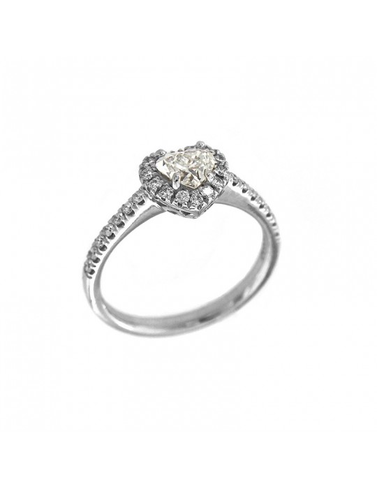 Buonocore Heart Ring with Diamonds for Woman - 0