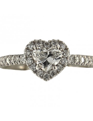 Buonocore Heart Ring with Diamonds for Woman - 0 2
