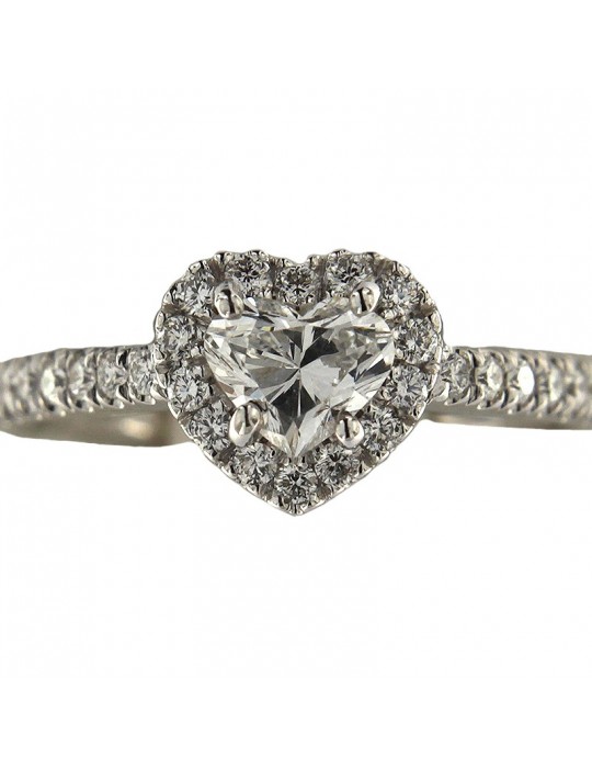 Buonocore Heart Ring with Diamonds for Woman - 0