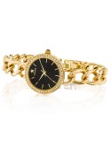 Orologio Hoops - Freedom Yellow Gold - Solo Tempo 30mm Nero - 2645LG01