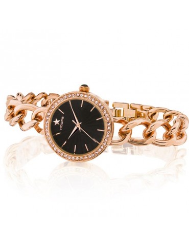 Hoops Watch Woman - Freedom Rose Gold Only Time 30mm Black - 0