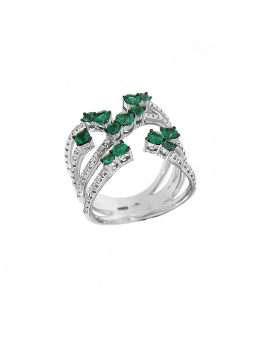 BUONOCORE EMERALDS AND DIAMONDS RING - 0