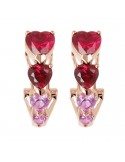 Orecchini Bronzallure - Altissima - Cuori Rossi - Rosa - WSBZ02000RED