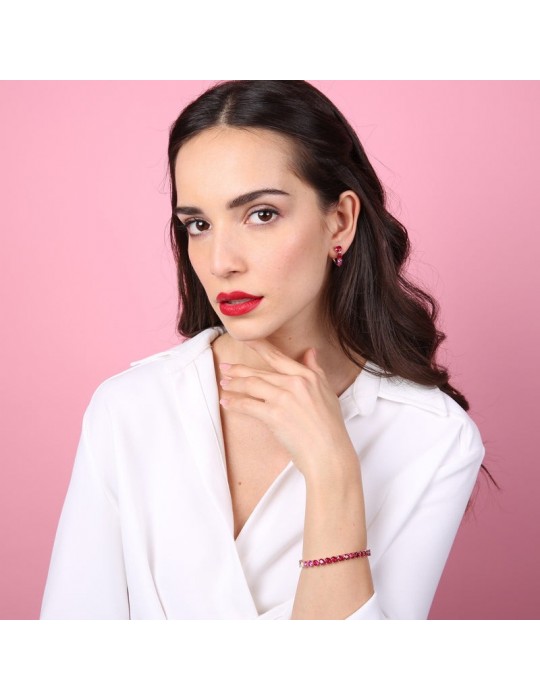 Orecchini Bronzallure - Altissima - Cuori Rossi - Rosa - WSBZ02000RED