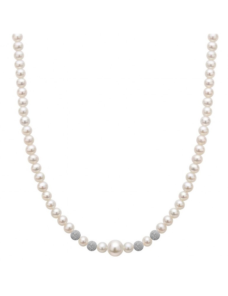 Collana Miluna Donna - Perle Oriente - Boule Diamantate - PCL3080V
