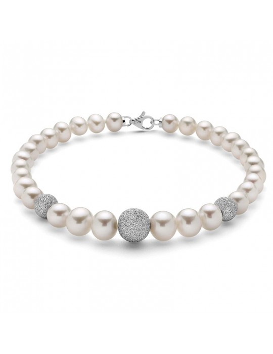 Bracciale Miluna Donna - Perle - Boule Diamantate - PBR999V