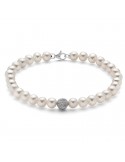 Miluna Woman's Bracelet - with Pearls and Diamond Boule - 0