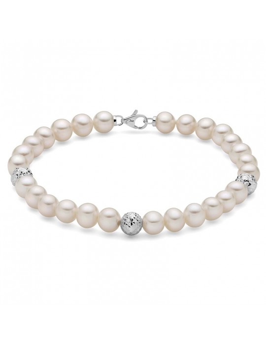 Bracciale Miluna - Perle - Boule Sfaccettate Diamantate - PBR2305BV