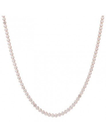 Bronzallure Woman Necklace - Altissima Tennis with White Zircons 45.5 cm - 0
