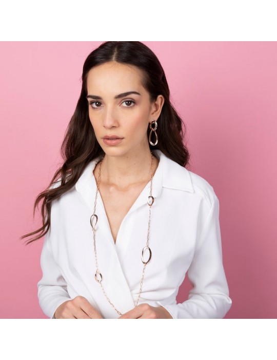 Collana Bronzallure Donna - Purezza con Cerchi Asimmetrici - WSBZ01985R
