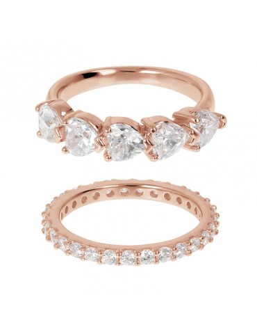 Anello Bronzallure - Altissima - Veretta - Zirconi - Cuore -WSBZ01996W 2