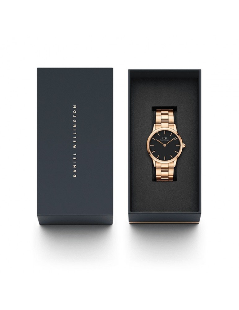 Orologio Daniel Wellington Iconic - Link 36mm Rosè Nero- DW00100210