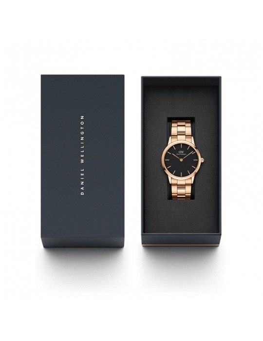 Orologio Daniel Wellington Iconic - Link 36mm Rosè Nero- DW00100210