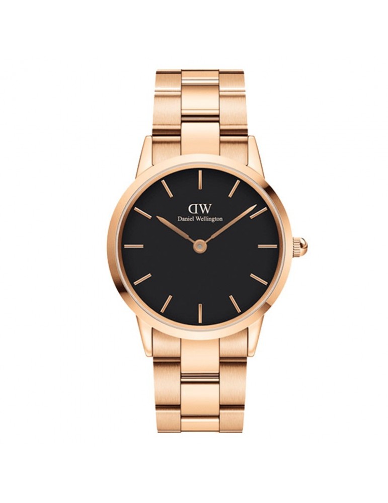 Daniel Wellington Men's Watch - Iconic Link 36mm Rose Gold Black - 0