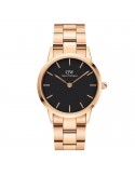Daniel Wellington Men's Watch - Iconic Link 36mm Rose Gold Black - 0