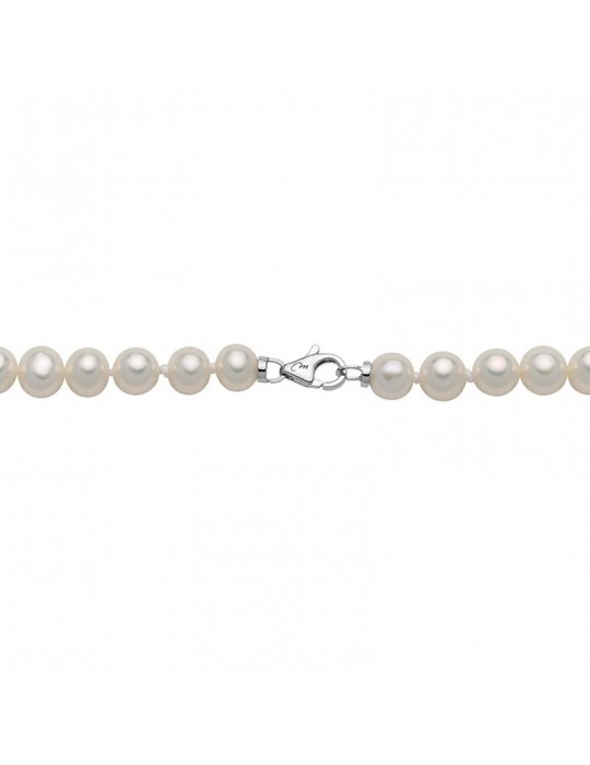 Miluna Woman's Necklace - Freshwater Pearl String 6,5-7 mm - 0