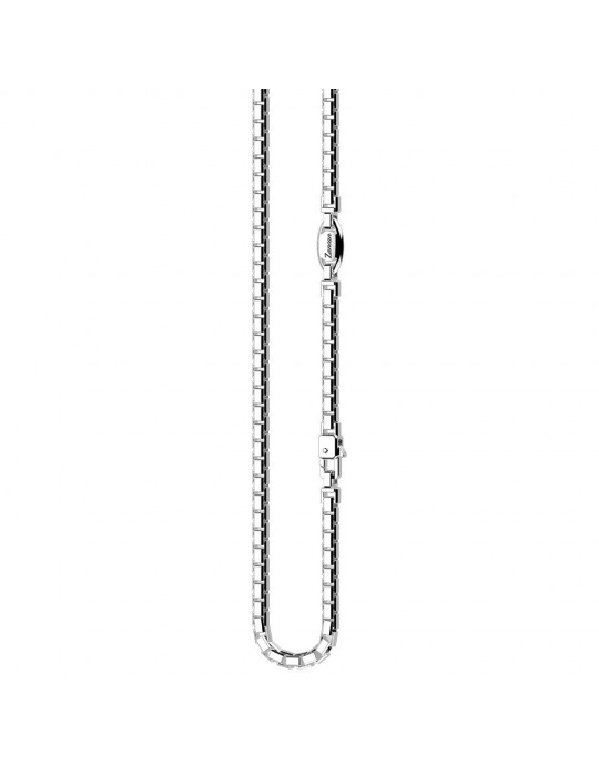 Zancan Necklace for Men - Insignia 925 Venetian Chain in Burnished Silver - 0