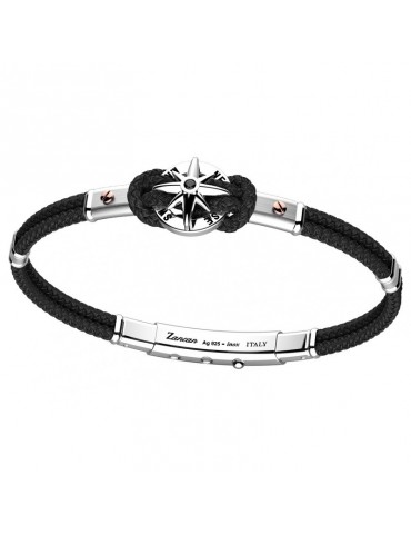 Bracciale Zancan - Regata - Kevlar Nero - Rosa dei Venti - EXB998RNE