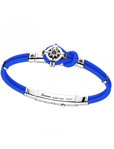 Bracciale Zancan - Regata - Kevlar Azzurro - Rosa dei Venti -EXB864RAZ