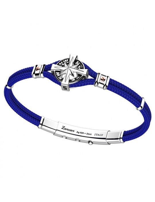 Bracciale Zancan - Regata - Kevlar Blu - Rosa dei Venti - EXB862RBL
